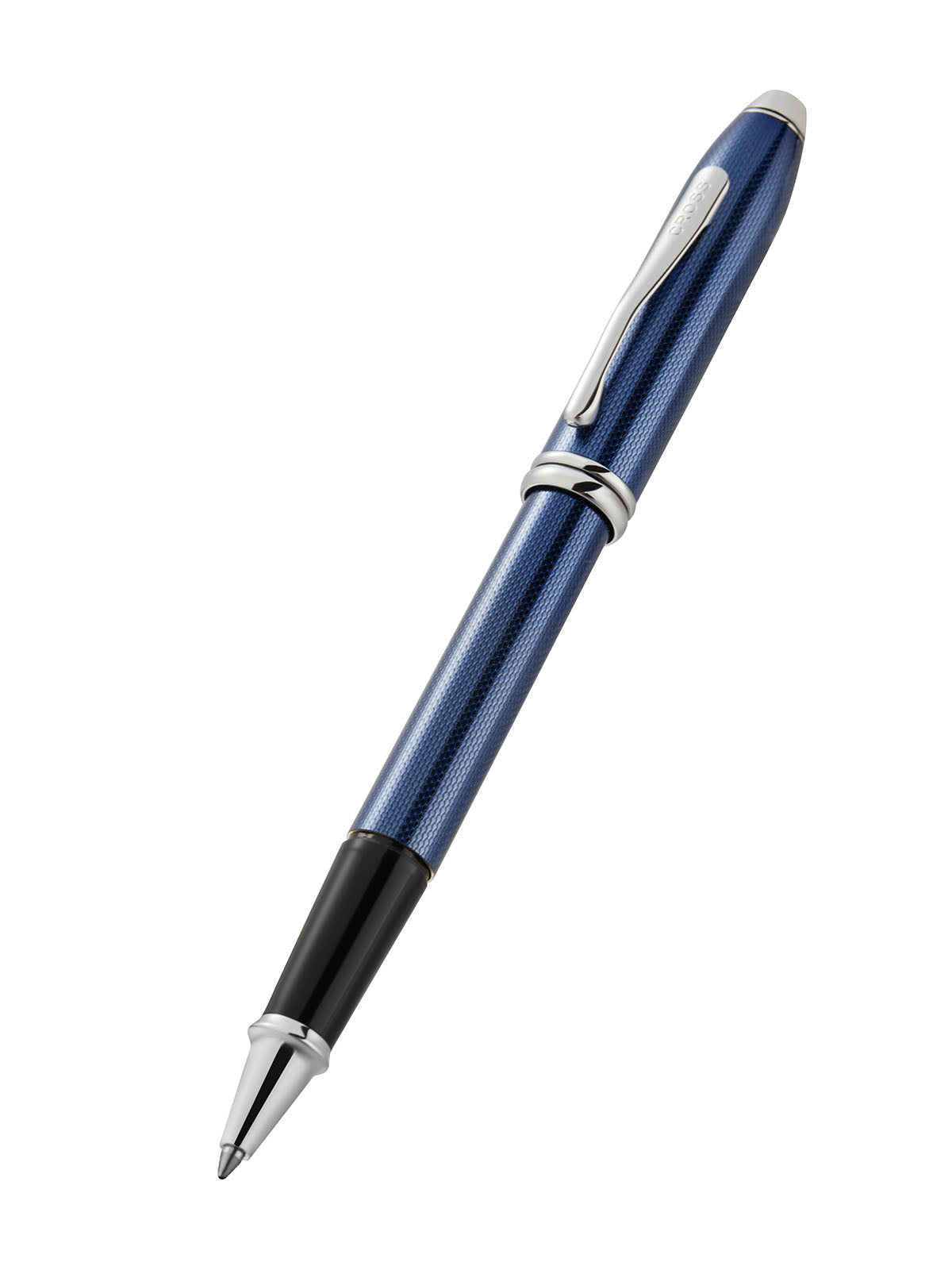 Townsend Cobalt Blue Diamond Engraved Rollerball Pen