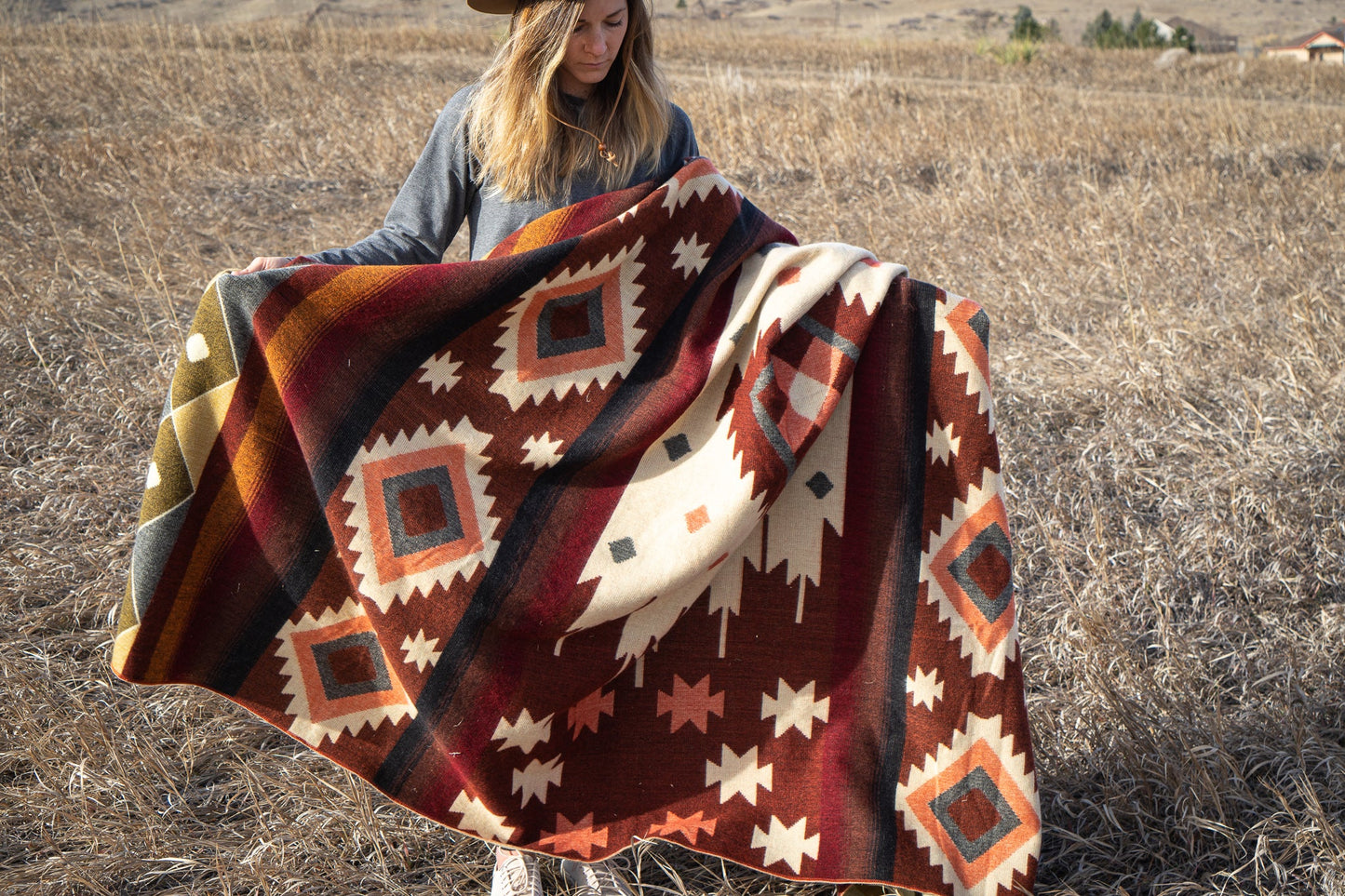 Alpaca Wool Blanket - Western